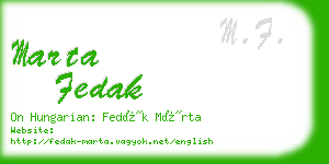 marta fedak business card